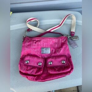 Glam Hot Pink Coach x Poppy Tote Purse
